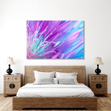 Neon Flower Close-Up Canvas Print №0035